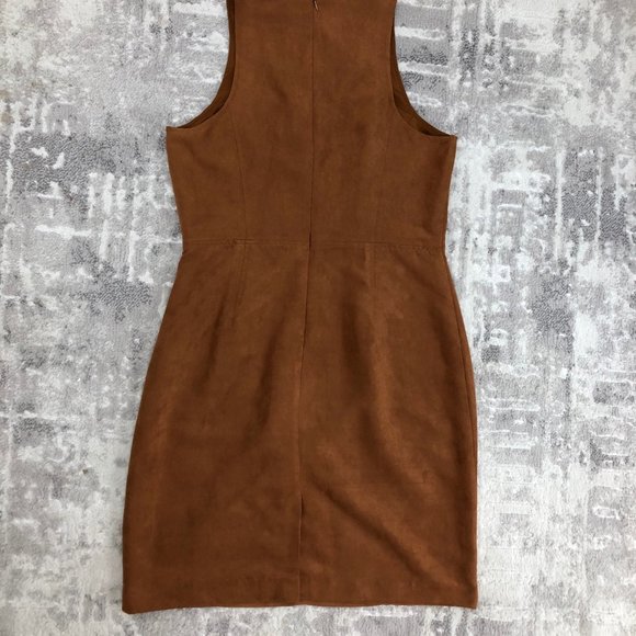 Banana Republic - Brown Faux Suede Sheath Dress - Picture 2 of 5